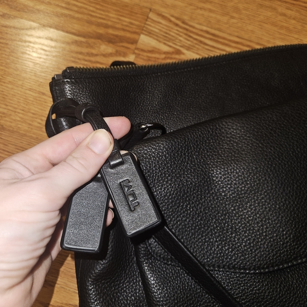 Tumi Black leather backpack purse - Picture 9 of 10